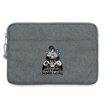 Nur noch ein Level – Gamer auf einem riesigen Controller - Laptoptasche 13" - Grau meliert - Vorne