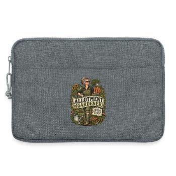 Ein grauhaariger Latzhosen mit Humor - Laptoptasche 13" - Grau meliert - Vorne