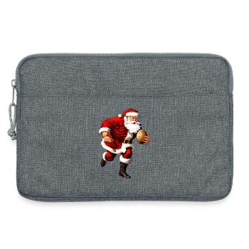 Weihnachtsmann Rugbyspieler - Laptoptasche 13" - Grau meliert - Vorne