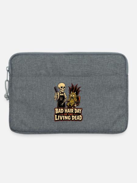 Bad Hair Tag der Lebenden Toten - Laptoptasche 13" - Grau meliert