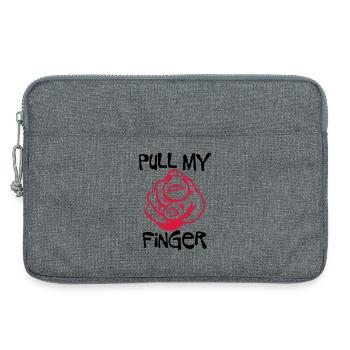 Pull my Finger | you | hand - Sacoche pour ordinateur portable 13 pouces - gris chiné - Devant