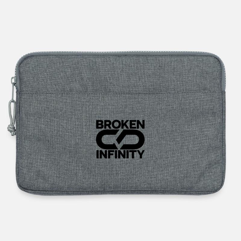 broken_infinity_black - Laptoptasche 13" - Grau meliert