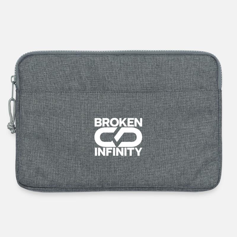 broken_infinity_white - Laptoptasche 13" - Grau meliert