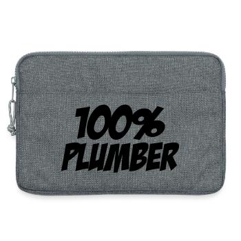 100% Plumber - Laptop bag 13" - heather grey - Front