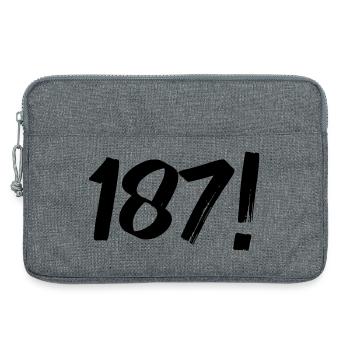 Numbers One Eight Seven - Laptop bag 13" - heather grey - Front