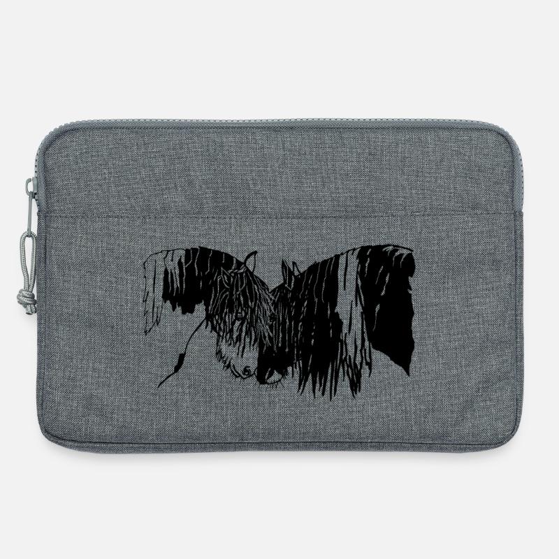 wunderschöne Tinker Reiten Pferde  - Laptoptasche 13" - Grau meliert