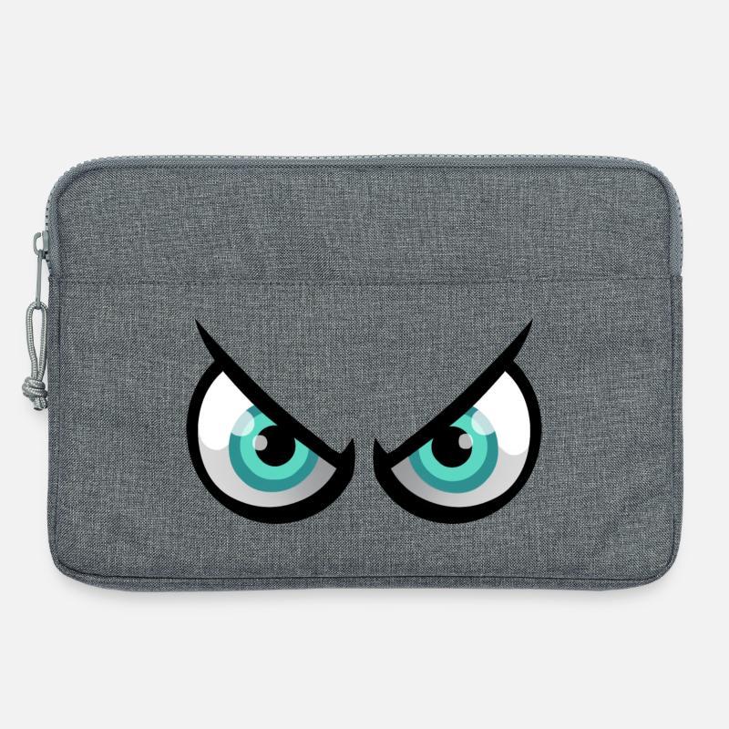 wütende Augen - Laptoptasche 13" - Grau meliert