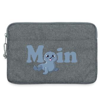 Moin - kleine Robbe - Laptoptasche 13" - Grau meliert - Vorne