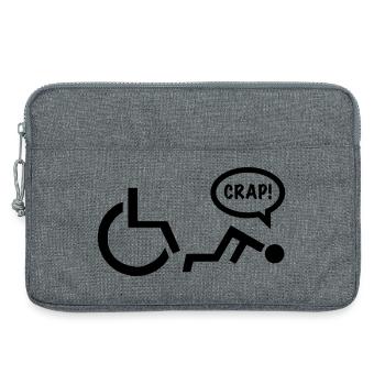CRAP en tant qu’utilisateur de fauteuil roulant tombe. Chemise humoristique * - Sacoche pour ordinateur portable 13 pouces - gris chiné - Devant