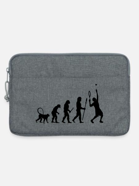 Evolution eines Tennisspielers - Laptoptasche 13" - Grau meliert