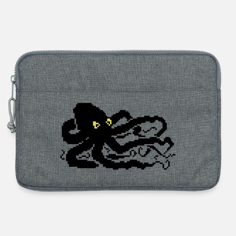 8bit pixel octopus - Laptoptasche 13" - Grau meliert