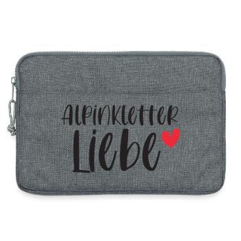 Klettern Alpinklettern Alpin Liebe Berge Geschenk - Laptoptasche 13" - Grau meliert - Vorne