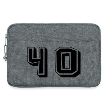 40. 40 YEARS. 40th ANNIVERSARY. 40TH ANNIVERSARY. - Laptop bag 13" - heather grey - Front