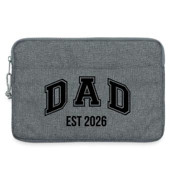 Dad 26 Vater Baby Papa 2026 Vatertag - Laptoptasche 13" - Grau meliert - Vorne
