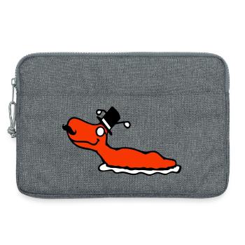 Mr Snail Sir Cylinder Monocle Rich Wealthy - Laptop bag 13" - heather grey - Front