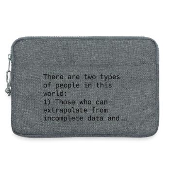 Lustige Mathe-Witze - Laptoptasche 13" - Grau meliert - Vorne