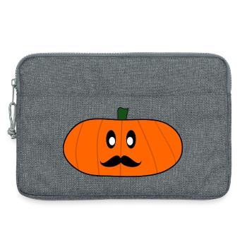 HALLOWEEN. PUMPKIN. HALLOWEEN PUMPKIN - Laptop bag 13" - heather grey - Front