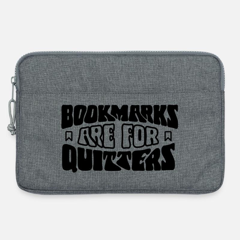 Bookmarks Are for Quitters - Laptop bag 13" - heather grey