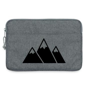 Berge Gebirge Wandern Outdoor Vektor - Laptoptasche 13" - Grau meliert - Vorne