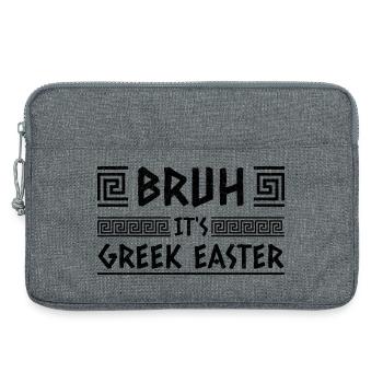 Bruh, es ist griechisch, Oster-Pascha-Orthodoxie - Laptoptasche 13" - Grau meliert - Vorne