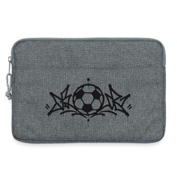 Football Graffiti Art de rue Motif urbain de football - Sacoche pour ordinateur portable 13 pouces - gris chiné - Devant