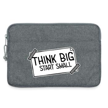 Pensez Grand, Commence, Petit, Motivation, Mentalité, Évolution. - Sacoche pour ordinateur portable 13 pouces - gris chiné - Devant