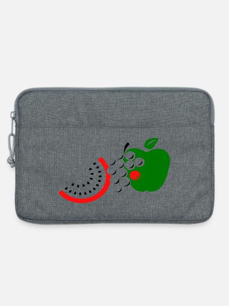 Obst - Laptoptasche 13" - Grau meliert
