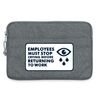Lustiger Mitarbeiter HR Mitarbeiter Manager Männer Frauen - Laptoptasche 13" - Grau meliert - Vorne
