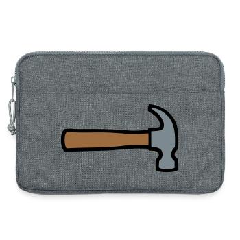 Zimmermannshammer Werkzeug Icon - Laptoptasche 13" - Grau meliert - Vorne