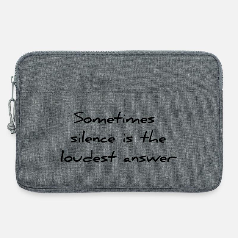 Spruch englisch - Laptoptasche 13" - Grau meliert