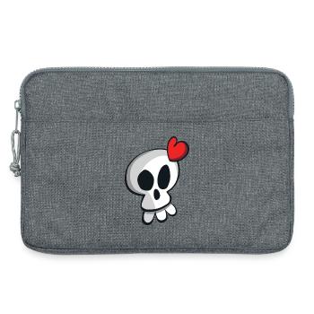 TETE DE MORT - Sacoche pour ordinateur portable 13 pouces - gris chiné - Devant