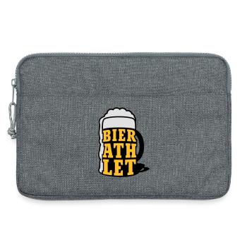 Bierathlet | Beer | Bier - Sacoche pour ordinateur portable 13 pouces - gris chiné - Devant