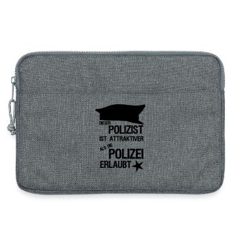 Attraktivster Polizist Polizei, Sprüche,Geschenk - Laptoptasche 13" - Grau meliert - Vorne