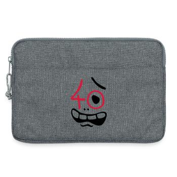 Uh oh, 40 years! - Laptop bag 13" - heather grey - Front