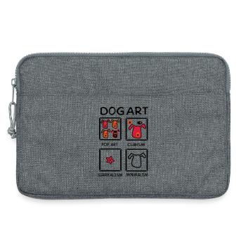 Chien - Sacoche pour ordinateur portable 13 pouces - gris chiné - Devant