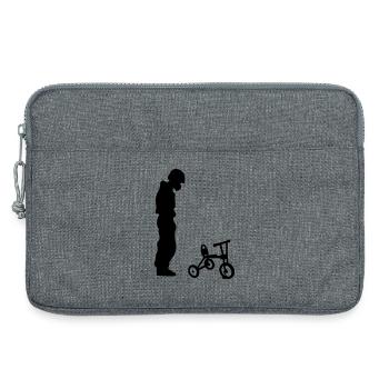 Biker - Laptoptasche 13" - Grau meliert - Vorne