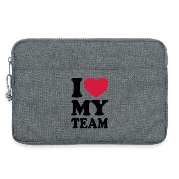 I love my team - Laptop bag 13" - heather grey - Front