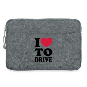 I love to drive - Ich liebe es zu fahren - Laptoptasche 13" - Grau meliert - Vorne