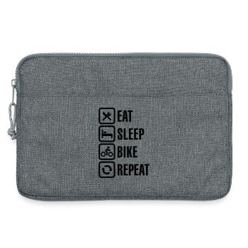 Mangez la répétition de vélo de sommeil - Sacoche pour ordinateur portable 13 pouces - gris chiné - Devant