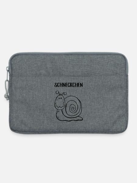 Schneckchen - Schnecke - Schnecken - Schneckenhaus - Laptoptasche 13" - Grau meliert