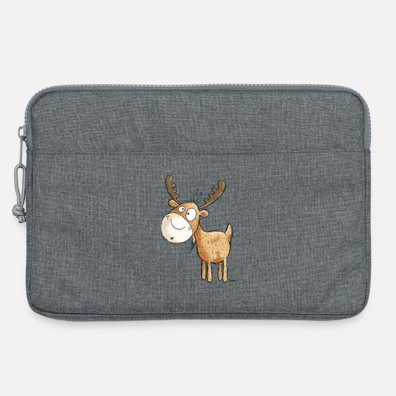 Witziger Elch - Elche - Hirsch - Reh - Geschenk - Laptoptasche 13" - Grau meliert