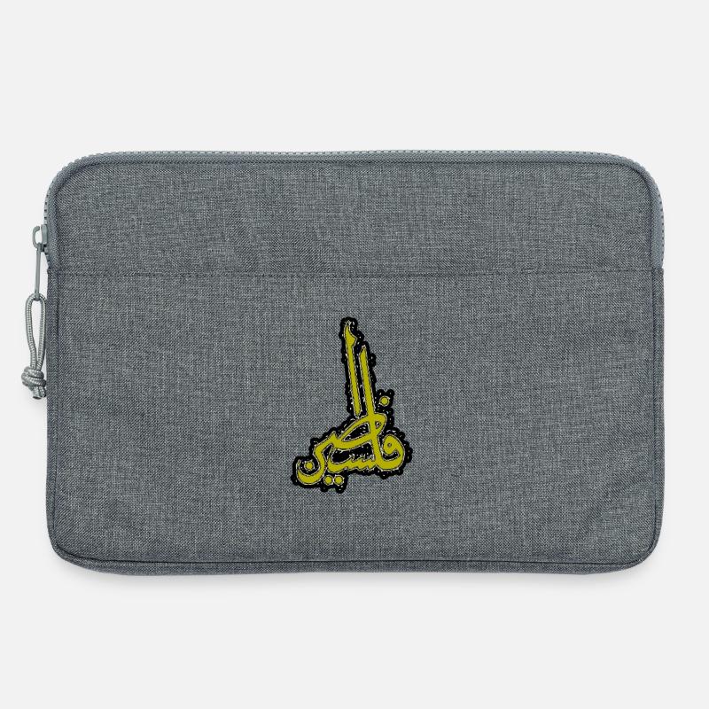 Palestine in arabic calligraphy - Laptoptasche 13" - Grau meliert