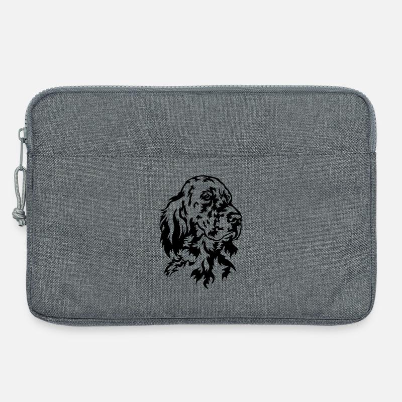 Englischer Setter Kopf - Laptoptasche 13" - Grau meliert
