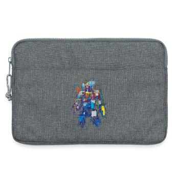 Cyber Android Abstrakt - Laptoptasche 13" - Grau meliert - Vorne