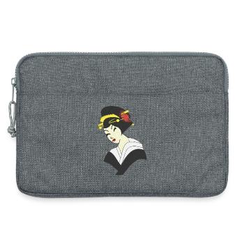 japanische tradition, japanische frau - Laptoptasche 13" - Grau meliert - Vorne