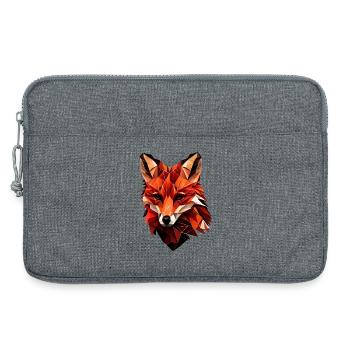 Stylized fox, Geometric - Laptop bag 13" - heather grey - Front