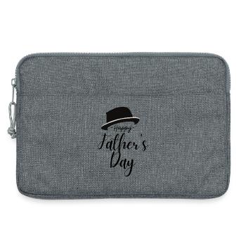 Geschenk Vatertag - Papa ist der Beste / Männertag - Laptoptasche 13" - Grau meliert - Vorne