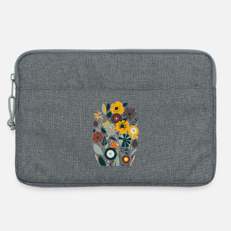 Blumenstrauß - Laptoptasche 13" - Grau meliert