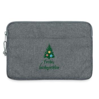 frohe weihnachten tannenbaum tanne xmas Symbol - Laptoptasche 13" - Grau meliert - Vorne