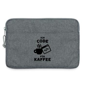 Coder Statement Job Geld Verdienen Karriere Beruf - Laptoptasche 13" - Grau meliert - Vorne